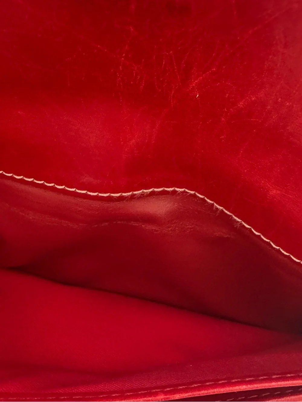 Designer-Inspired Red & Brown Women’s Clutch Wallet